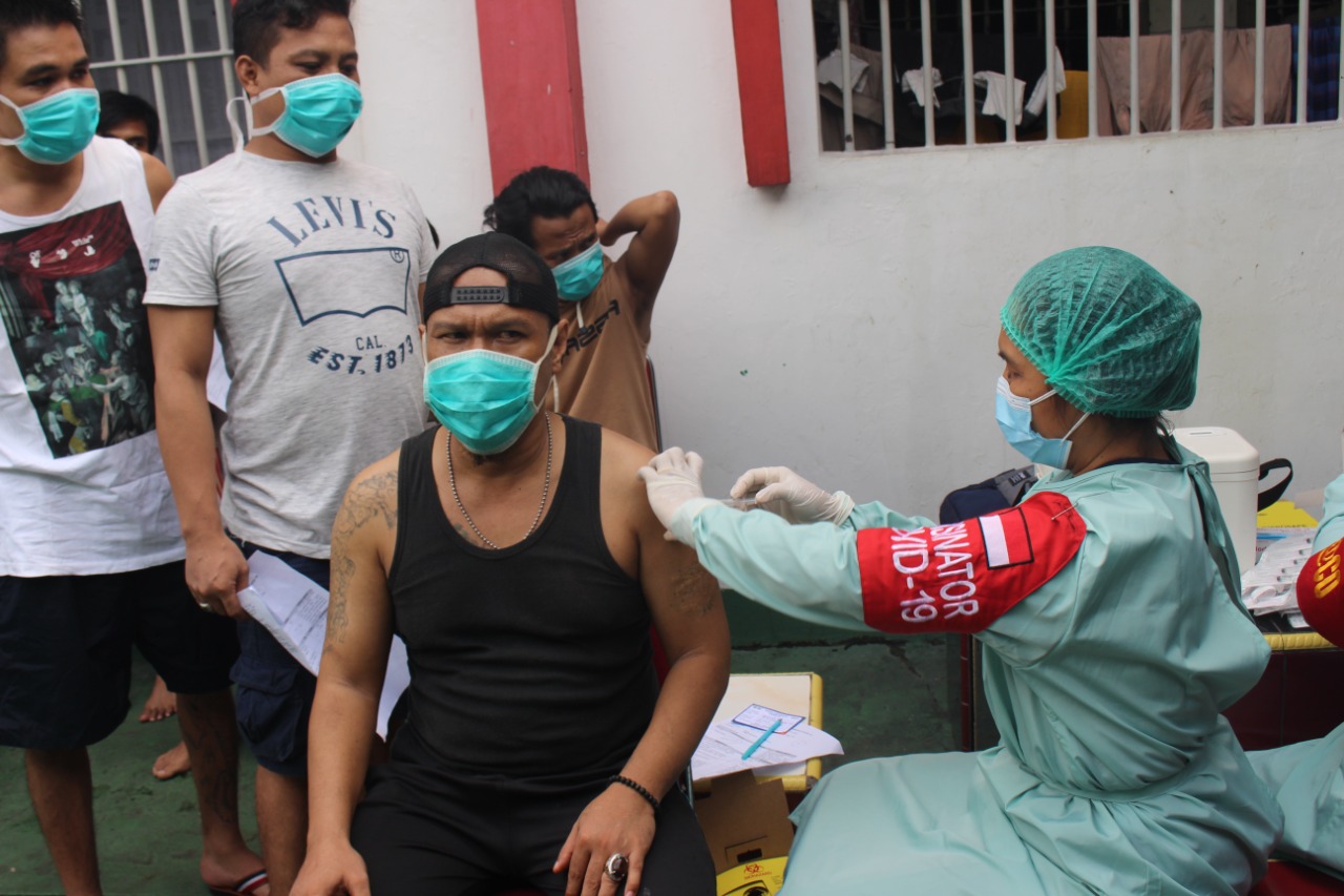 Seribu WBP Lapas Kelas II A Pekanbaru Divaksin Moderna