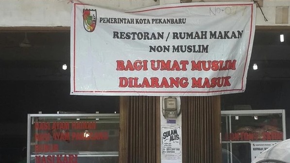 147 Usaha di Pekanbaru Urus Izin Tempat Makan Non Muslim