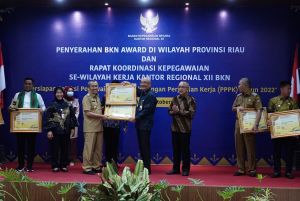 Gubernur Riau Terima Dua Penghargaan dari BKN