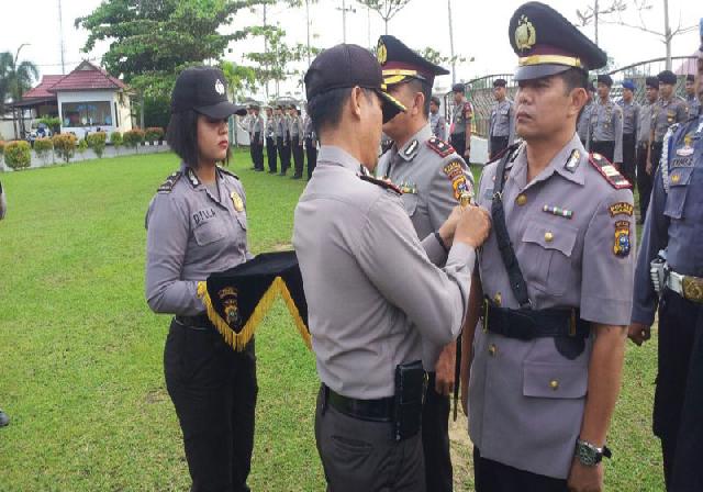 Kapolres Pimpin Sertijab Kasat Reskrim dan Kapolsek Pangkalan Kerinci
