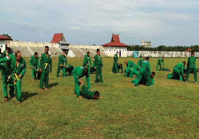 Anggota Koramil se-Rohul Ikut Beladiri Yongmoodo