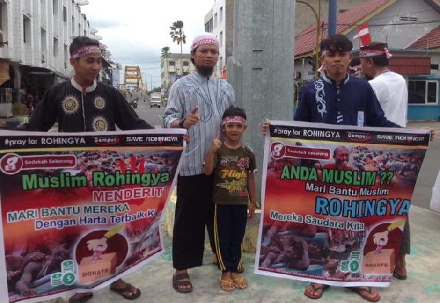 Aksi Solidaritas untuk Rohingya di Inhu Berhasil Kumpulkan Rp108 Juta