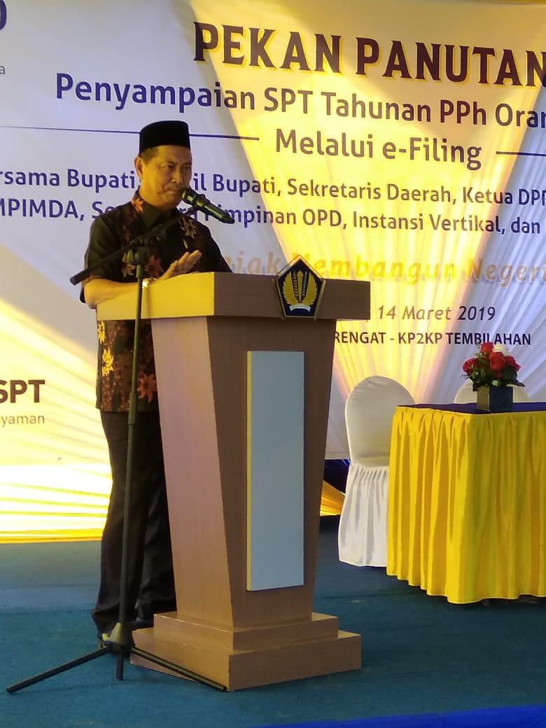 Wakil Bupati Inhil Hadiri Pekan Panutan Penyampaian SPT Tahunan PPh Pribadi Melalui E-Filling