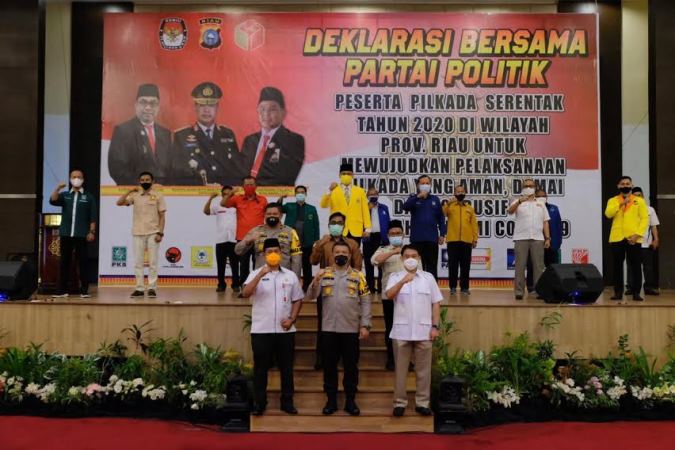 Deklarasi Bersama Parpol, Wujudkan Pilkada di Riau Aman dan Damai