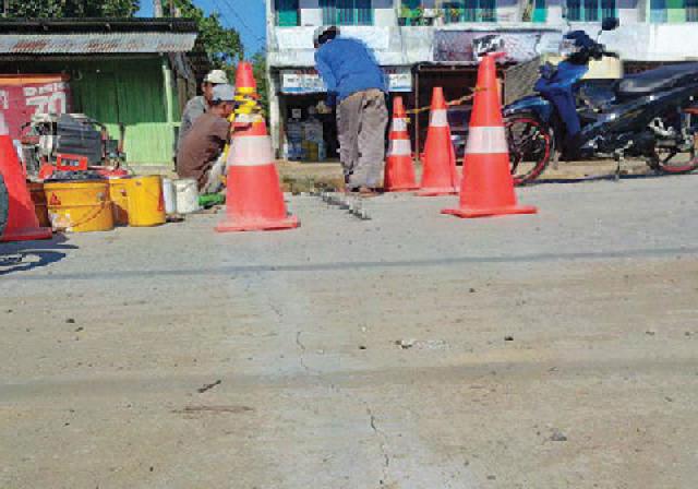 Jalan Nasional Sorek I  Dinilai tak Sesuai Bestek