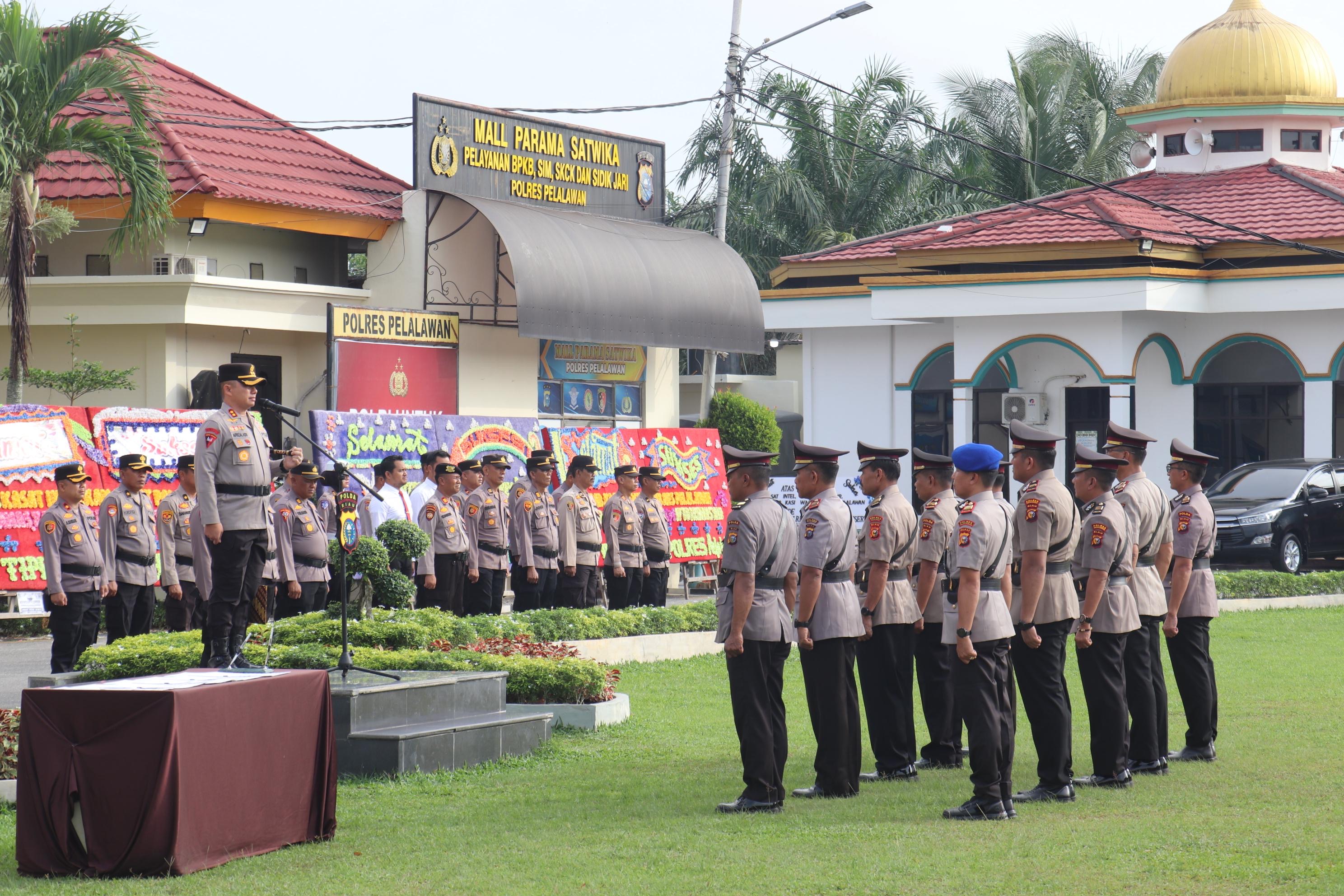 Berikut Daftar Mutasi Perwira di Polres Pelalawan