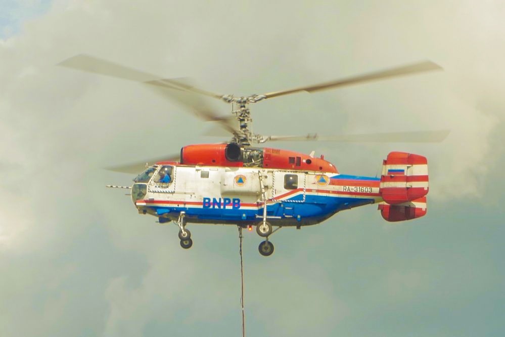 BNPB Kirim Dua helikopter dari Australias Atasi Karhutla Riau