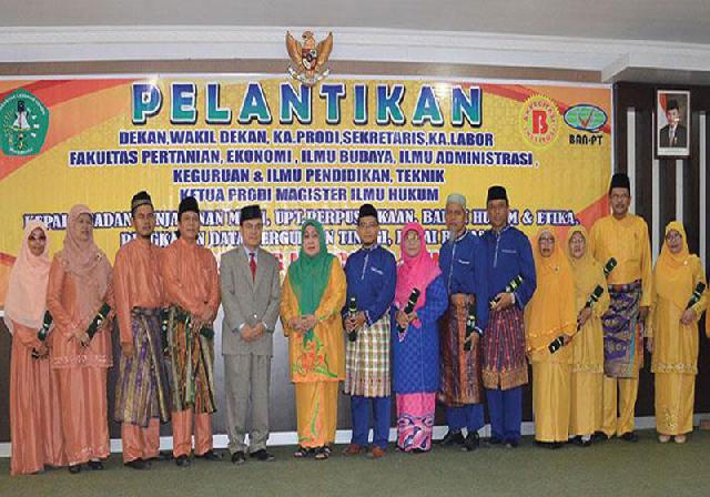 Tiga Dekan dan Jajaran Unilak Dilantik