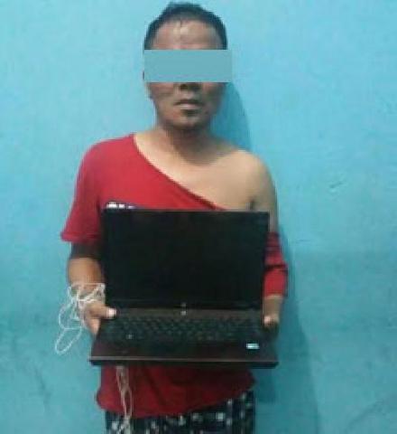 Curi Laptop Anggota Polri, Pelaku Tak Berkutik Saat Dibekuk