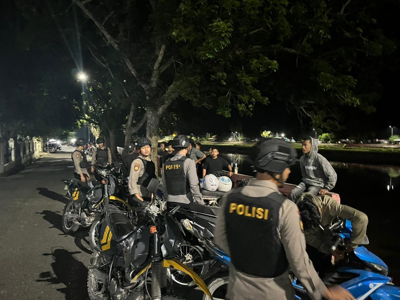 Tim RAGA Polres Kuansing ‘Berkeliaran’ Malam Hari: Ciptakan Kondusifitas, Cegah Tindak Pidana