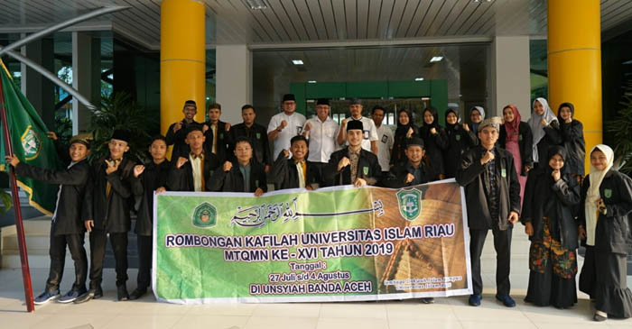 21 Mahasiswa UIR Ikuti MTQ Nasional XVI di Banda Aceh, Ini Pesan Wakil Rektor