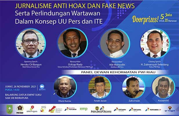 PWI Riau Gelar Diklat Jurnalisme Antihoax dan Fake News