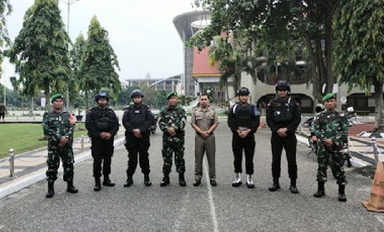 Patroli Gabungan Sinergisitas TNI-Polri di Kota Pekanbaru