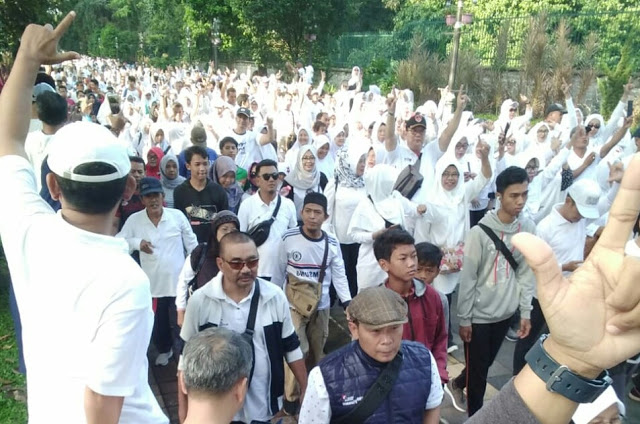 Relawan Prabowo-Sandi Sukses ‘Putihkan’ Jantung Kota Bogor