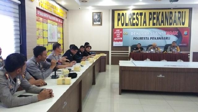 PWI Kota Pekanbaru Bersama Polisi Diskusi Terkait Maraknya Hoax