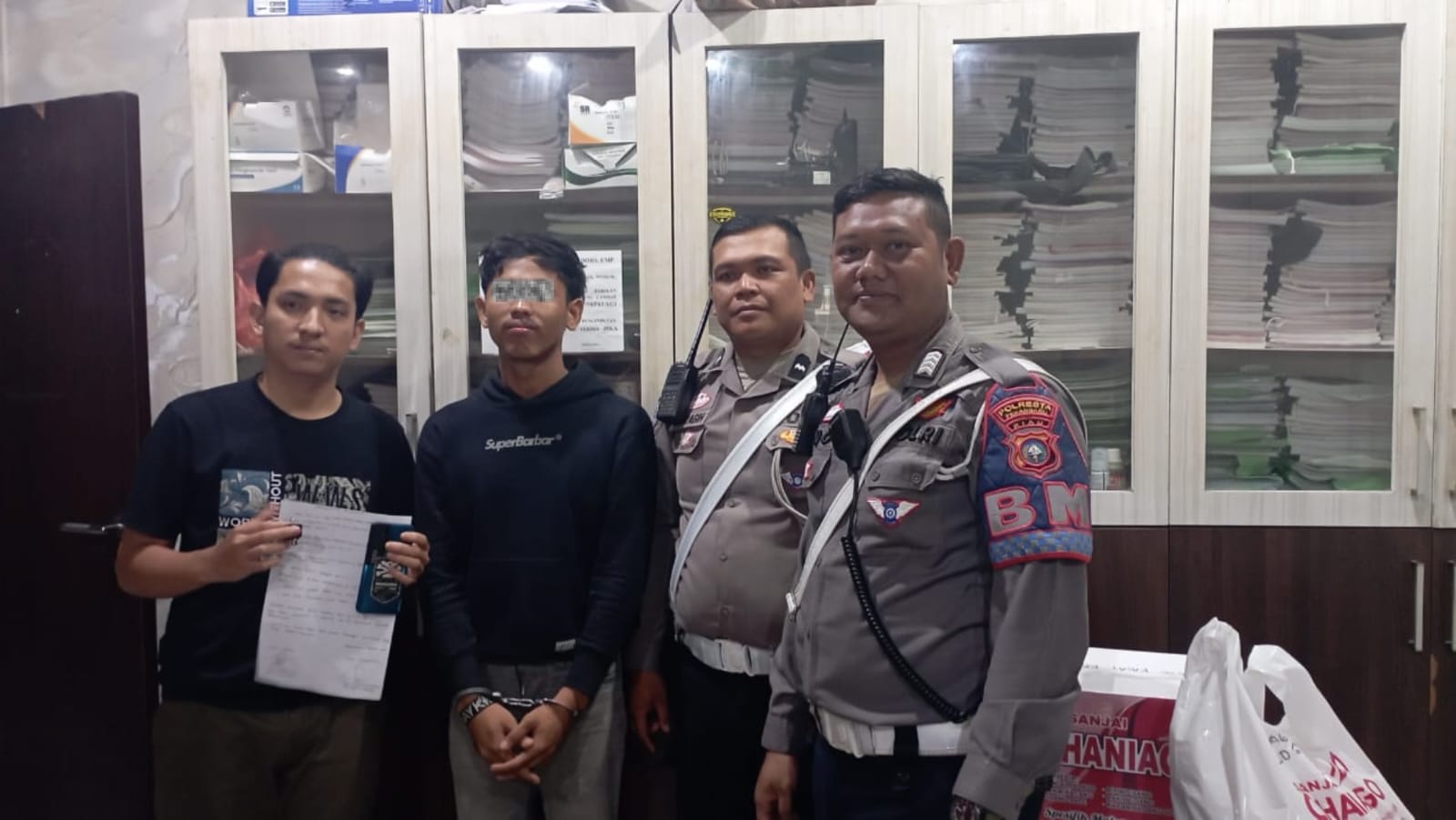 Pemotor Kantongi Inex Ditangkap di Lampu Merah Tugu Zapin