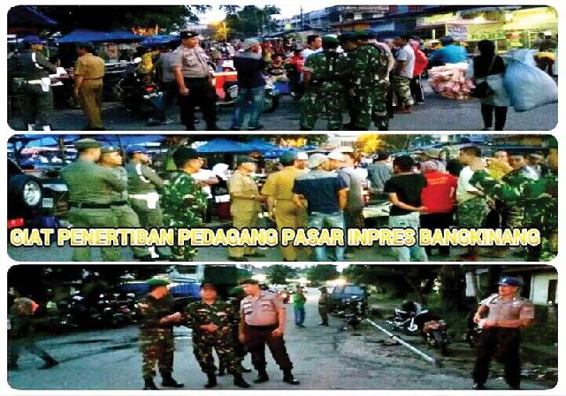 Tim Yustisi Tertibkan Pedagang Kaki Lima