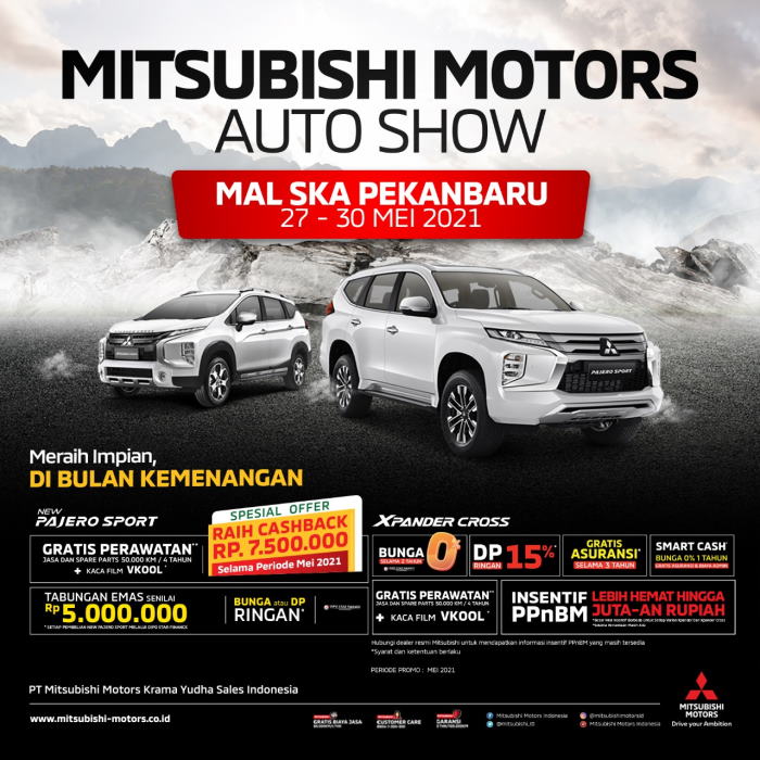Mitsubishi Motors Auto Show Kembali Hadir di Kota Pekanbaru