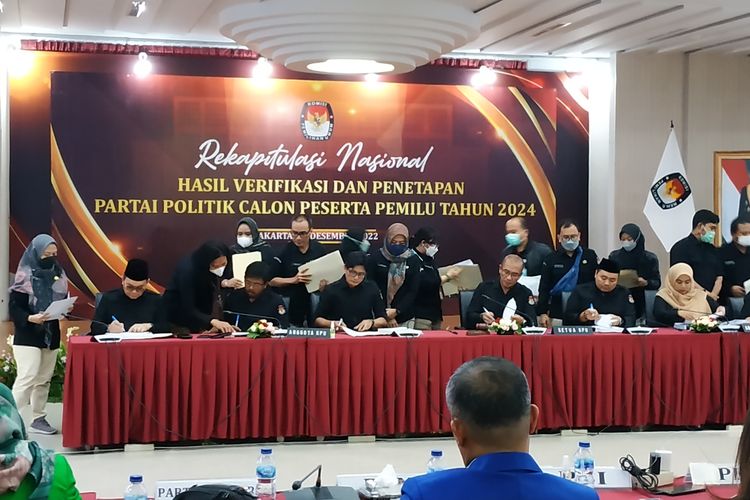 Sah, KPU Tetapkan 17 Parpol Peserta Pemilu 2024