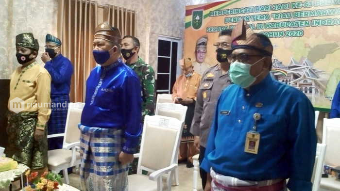 Pejabat Pemkab Inhil Ikuti Rapat Paripurna Istimewa HUT Riau ke-63
