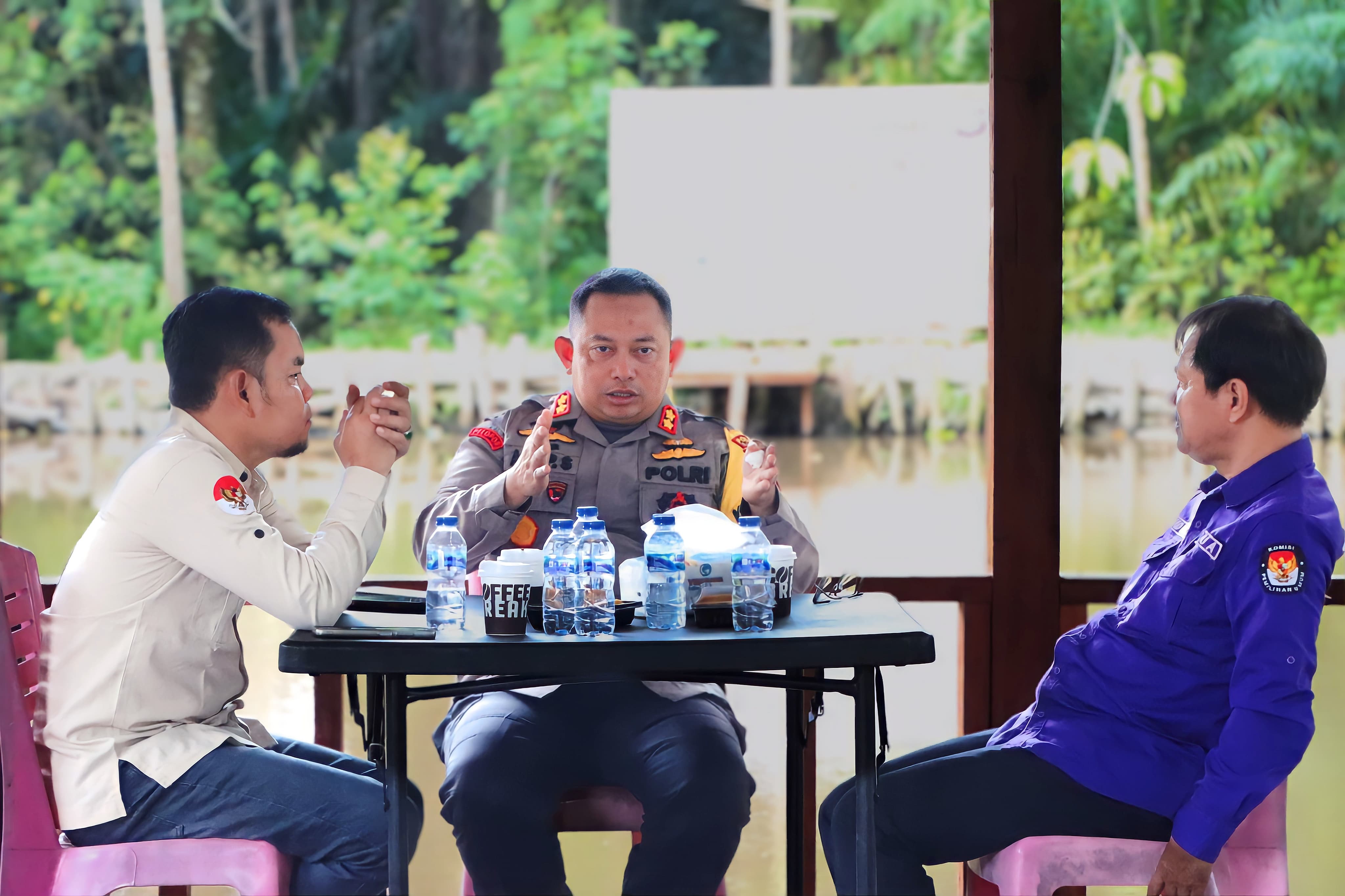 Polres Siak Perkuat Sinergitas Dengan  KPU dan Bawaslu