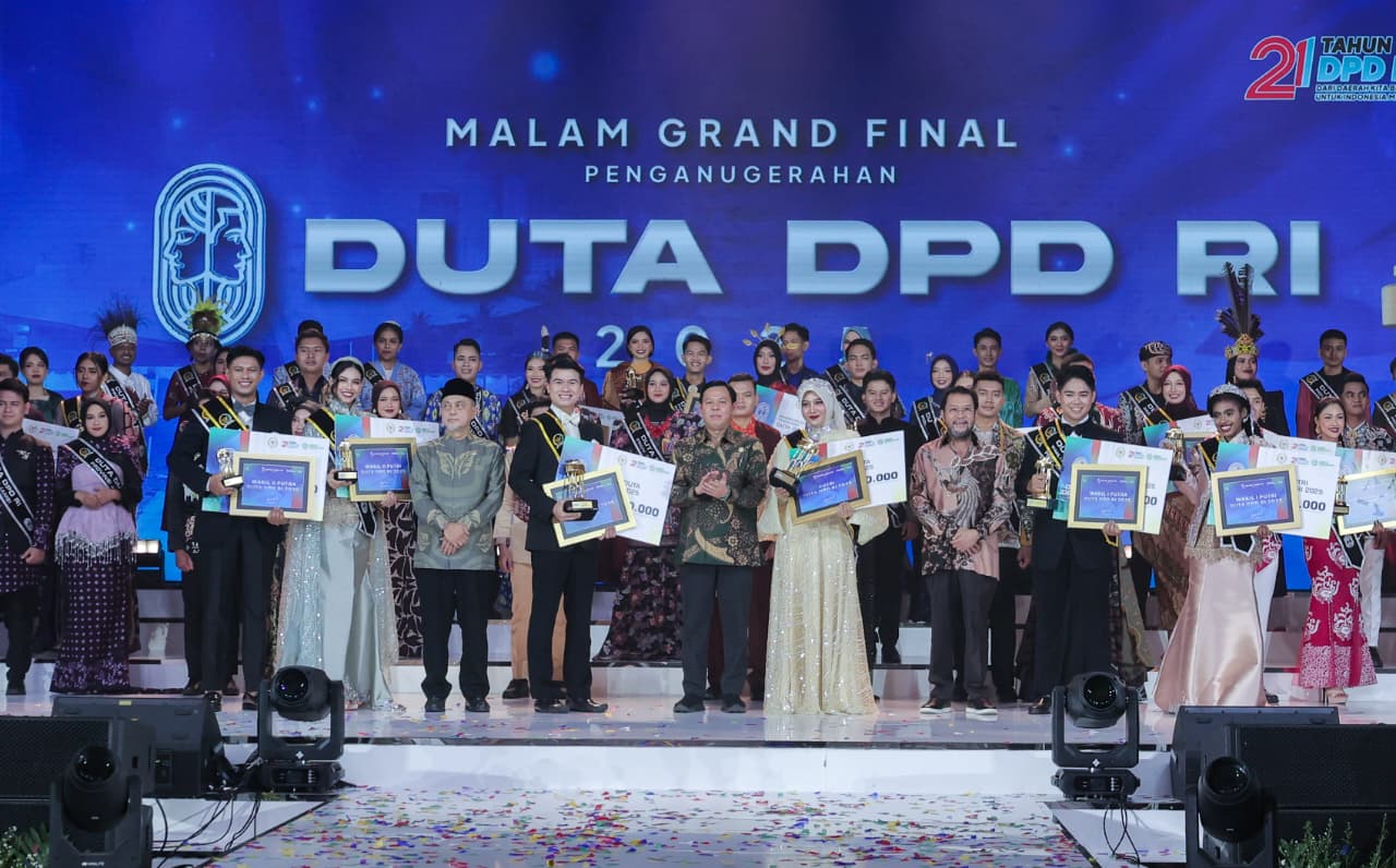 Putri Aceh dan Putra Jawa Timur Dinobatkan Menjadi Duta DPD RI 2025 