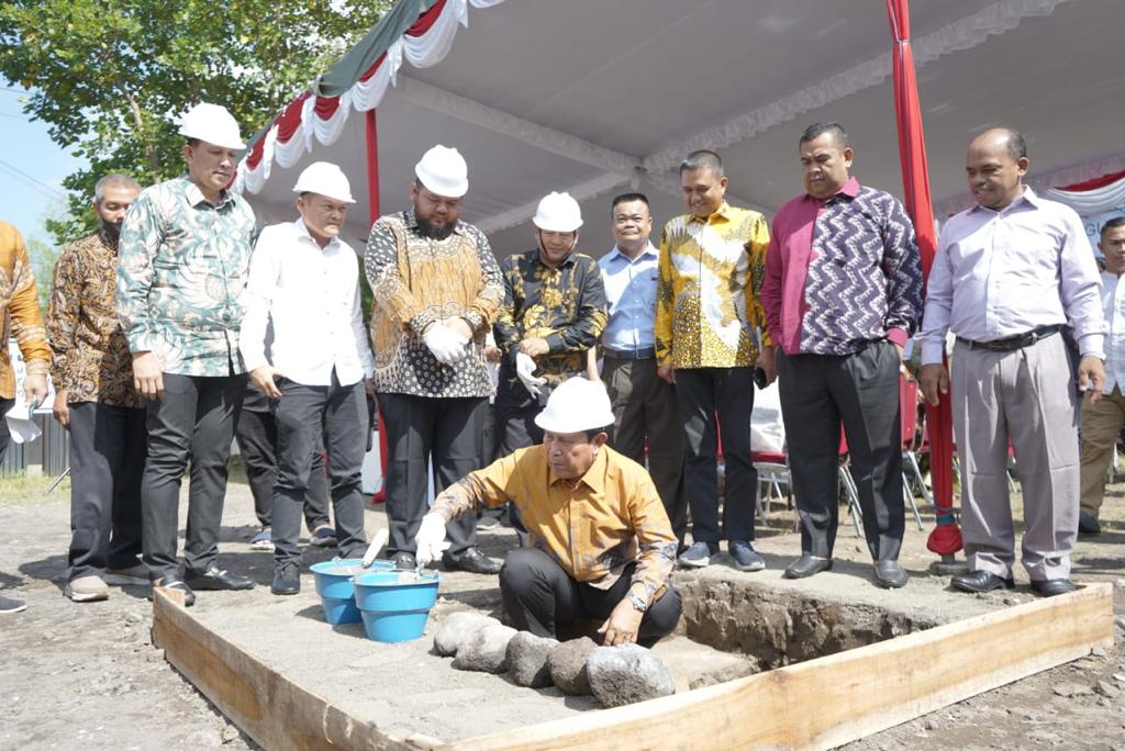 Bupati Letakkan Batu Pertama Pembangunan Asrama Mahasiswa Rohul di Yogyakarta