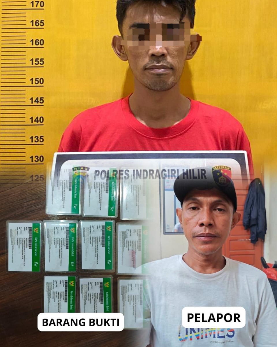 Pembuat KIS Palsu Diringkus, Sering Beraksi di Sekitar RS Puri Husada Tembilahan