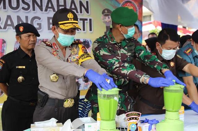 2018, Polda Riau dan Jajaran Ungkap 581 Kasus Narkotika