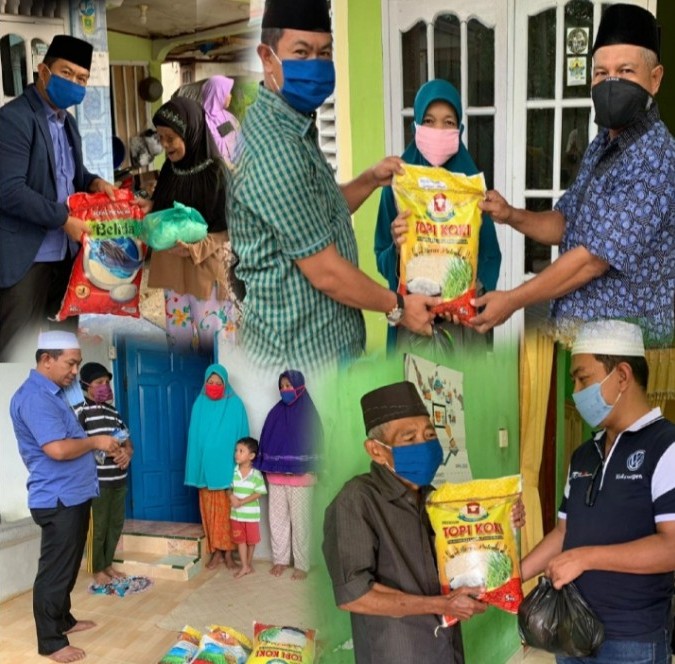 Anggota DPRD Siak Ridha Alwis Effendi Bagikan 200 Paket Sembako ke Masyarakat Tualang