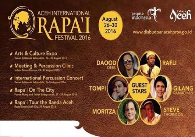 150 Penabuh Rapai di Aceh International Rapai Festival