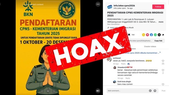  KemenImipas Ingatkan Masyarakat Waspadai Hoax Rekrutmen CPNS Imigrasi di Media Sosial
