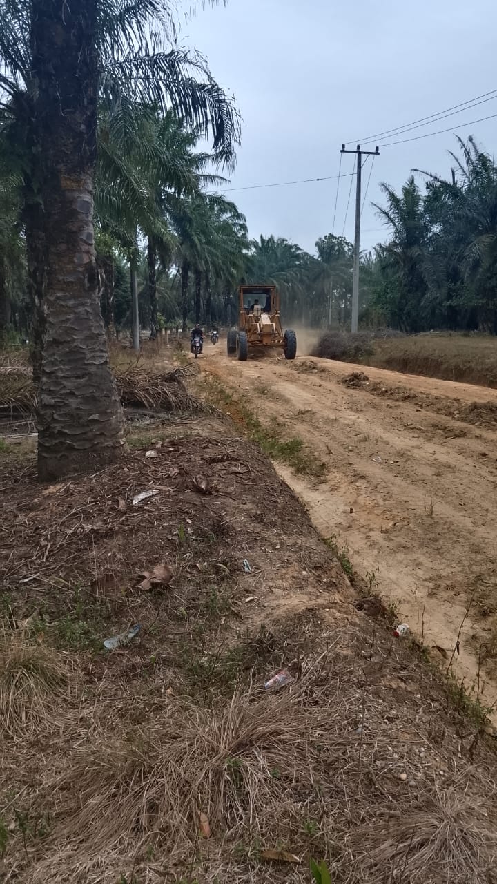 Pemkab Rohil Perbaiki Jalan Desa Bakti Makmur