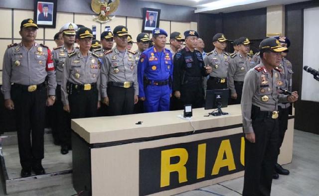 128 Personel Polda Riau dan Jajaran Naik Pangkat