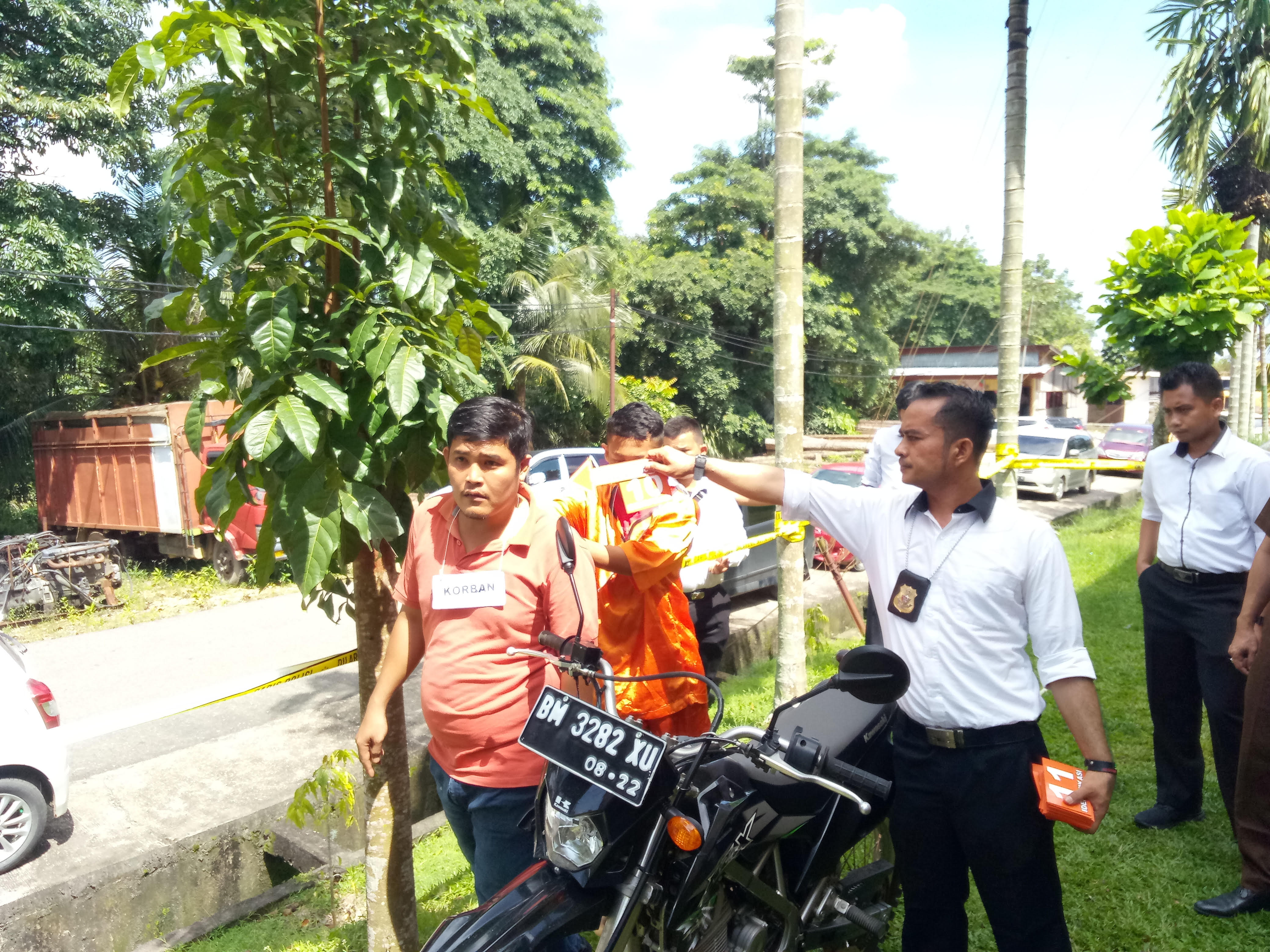 Pelaku Pembunuhan Anak di Kuansing Peragakan 30 Adegan Pembunuhan