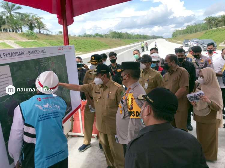 29 Kilometer Tol Pekanbaru-Bangkinang Sudah Rigid dan Bisa Dilalui