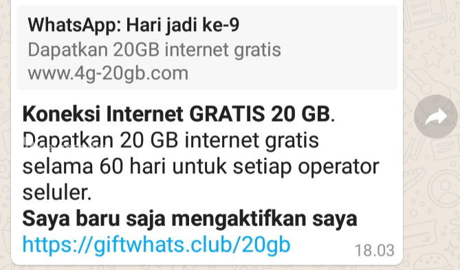 Beredar Pesan Berantai Pemerintah Gratiskan Akses Internet Lawan Covid-19, Cek Faktanya