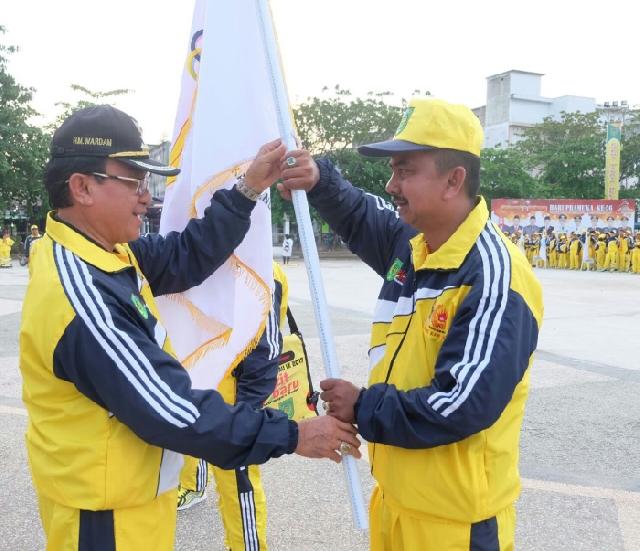 Bupati Wardan Lepas Kontingen Inhil Bertanding di Porprov Riau