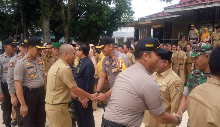 Sekda Kampar Bersama Forkopimda Apel Konsolidasi Operasi Ketupat dan Halal Bihalal