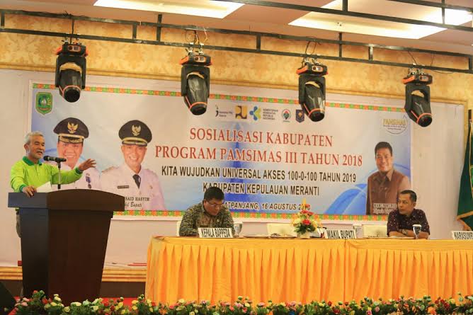 Wakil Bupati Meranti Buka Sosialisasi Program Pamsimas III