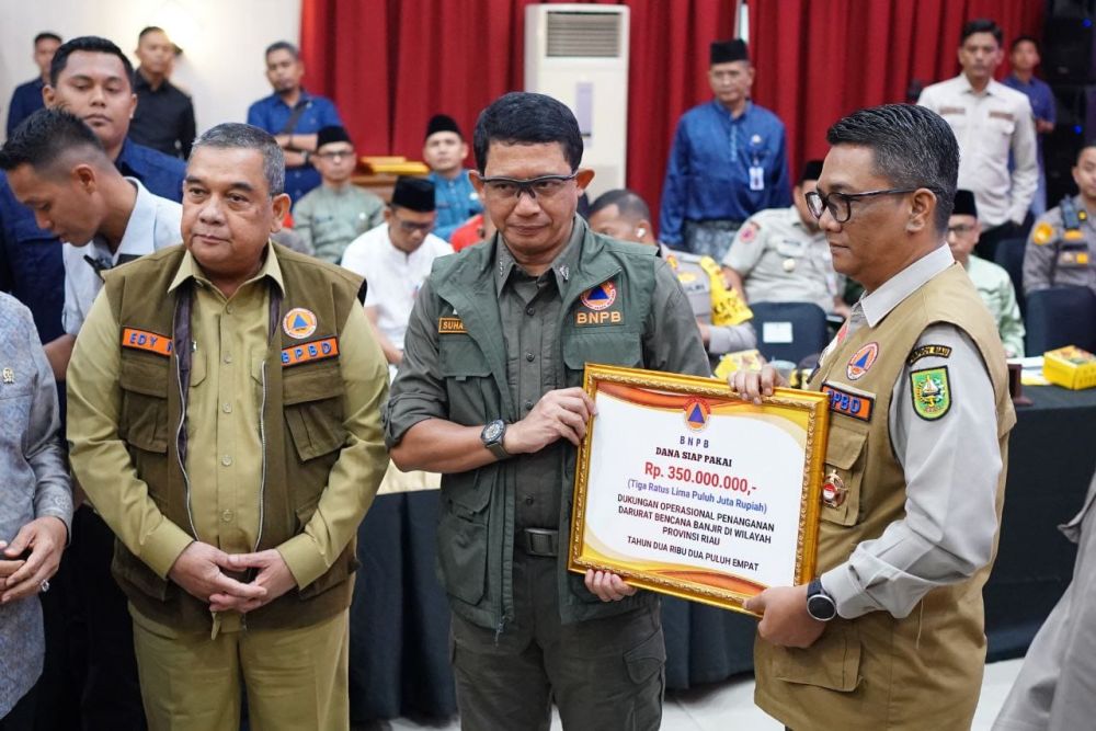 Riau Terima DSP Rp350 Juta untuk Tangani Banjir dari BNPB