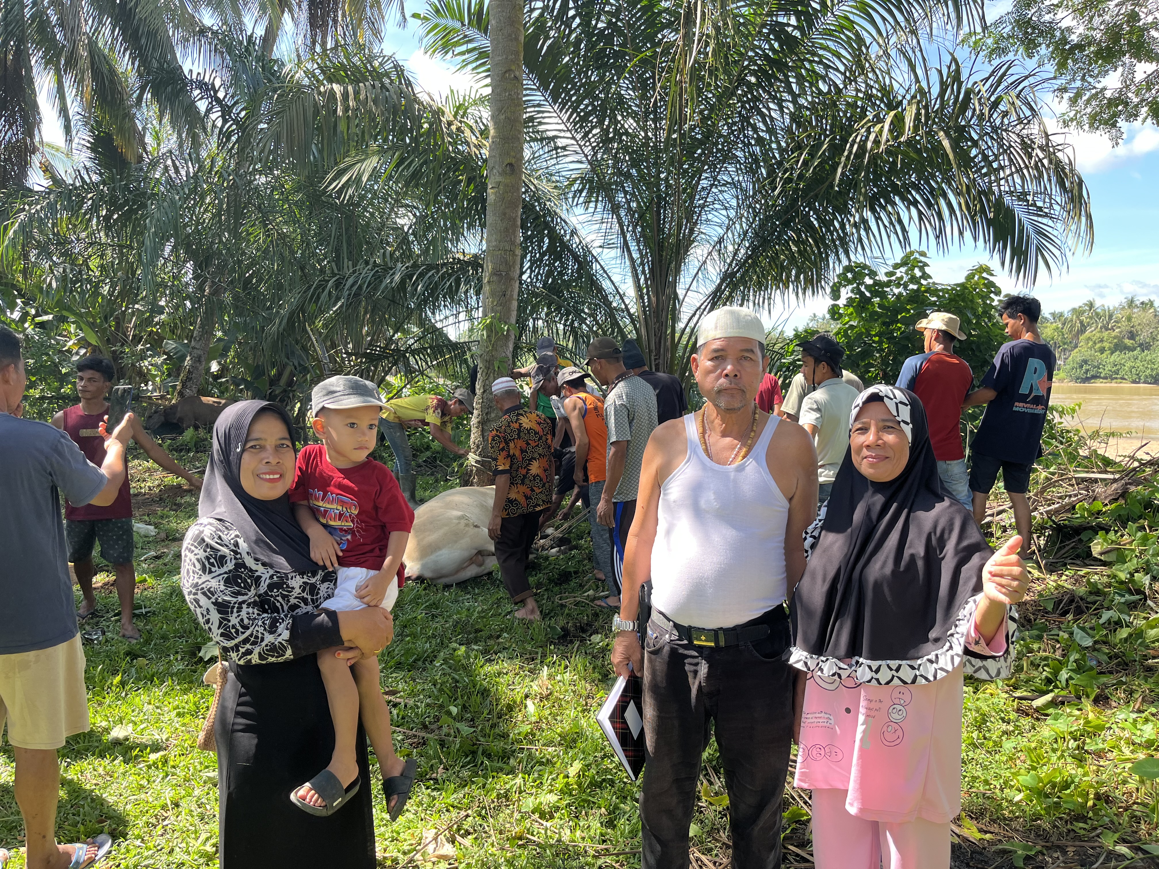 Iduladha 1446 H, Dusun I Pulau Kumpai Sembelih 4 Hewan Kurban