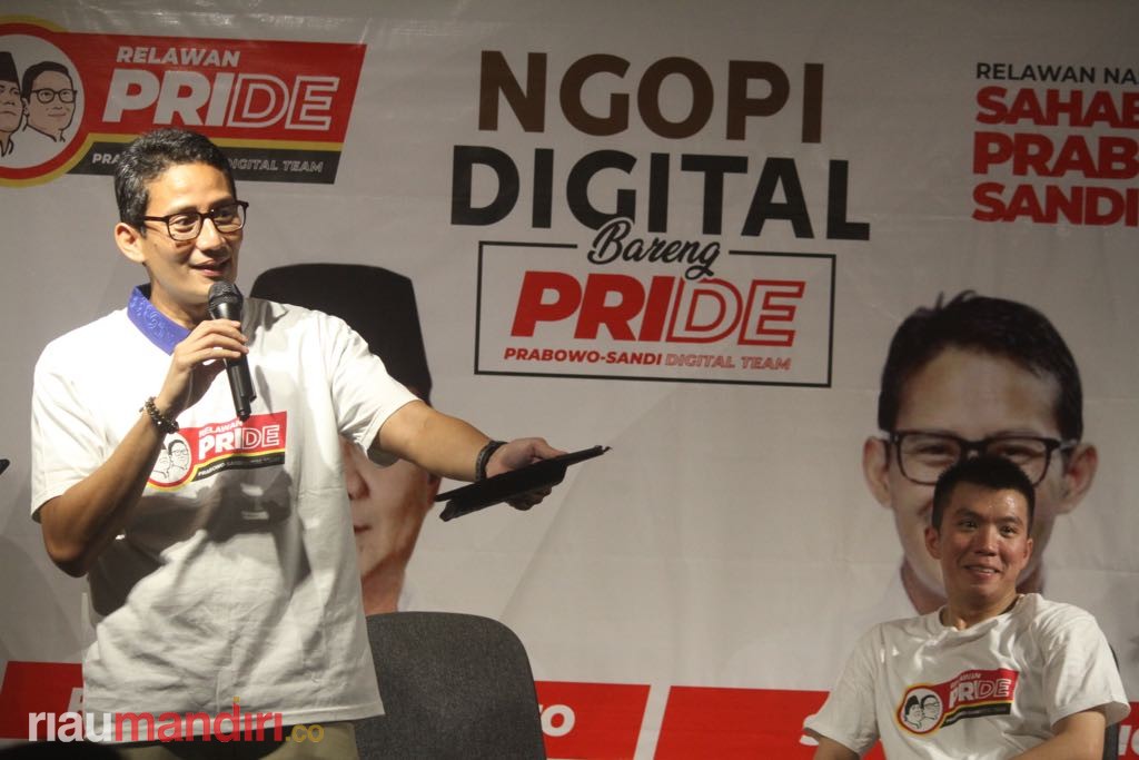 Prabowo-Sandi Resmikan Tim Digital PRIDE untuk Kampanye Positif