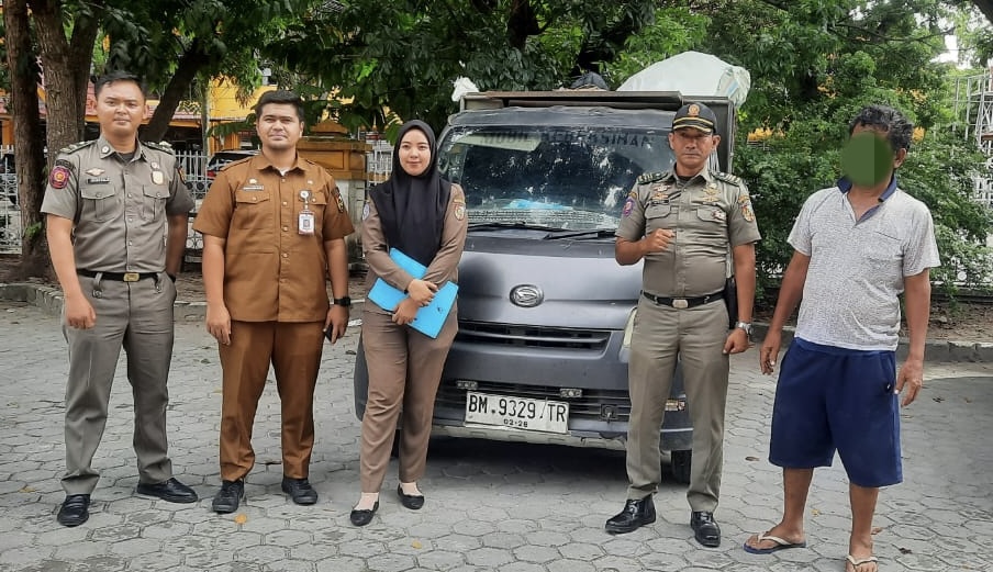 Angkutan Mandiri Sampah Ditangkap Satgas DLHK Pekanbaru