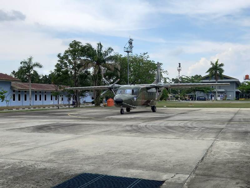 Pesawat CASA 212 200 Tiba di Pekanbaru, Ini Penampakannya