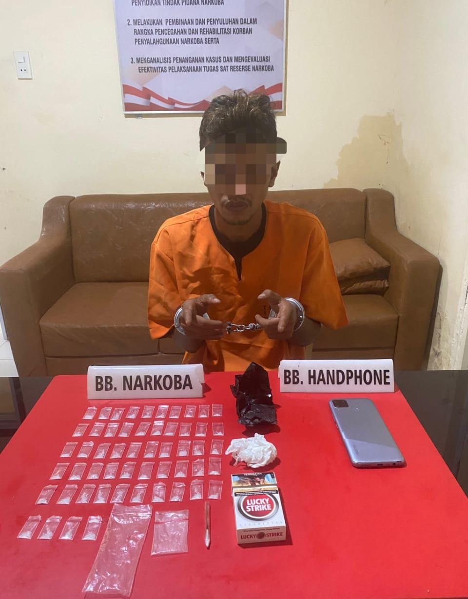 Warga Aur Sati Diciduk Tim Satresnarkoba Polres Kampar