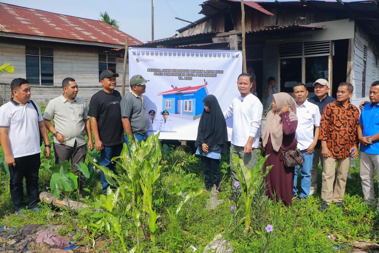 Pemko Pekanbaru Bangun Rumah Layak Huni di Rumbai
