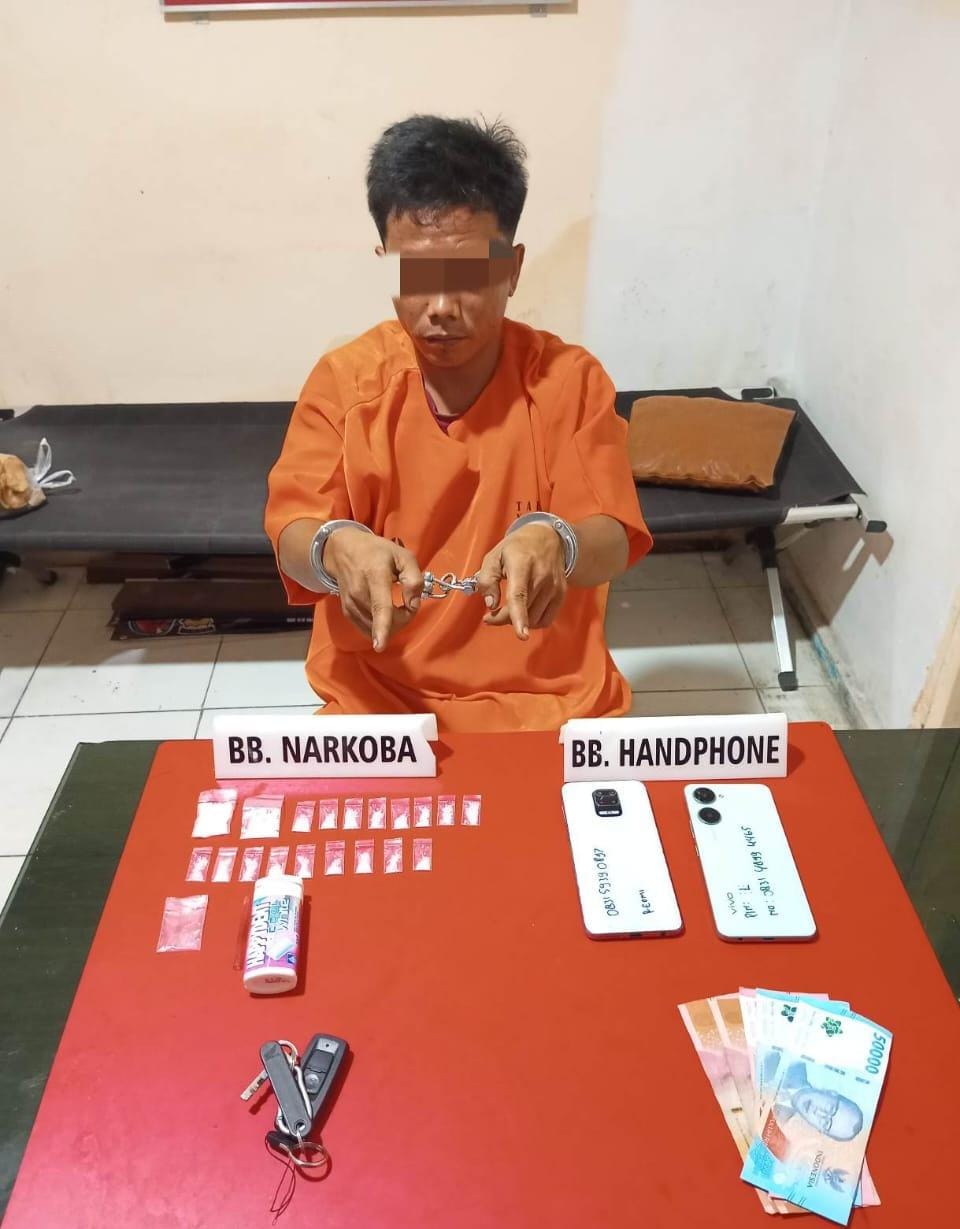 Transaksi di Pasar Pantai Cermin, 19 Paket Sabu Disita dari Pengedar