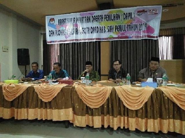 Jumlah Penduduk Turun, KPU Siak Munculkan Beberapa Opsi Dapil