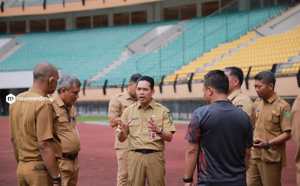Cek Kondisi Terkini, Kadispora Riau Tinjau Kompleks Stadion Utama